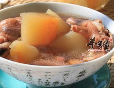 花生木瓜鸡爪汤