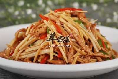 茭白炒肉丝
