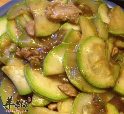 西葫芦炒肉片