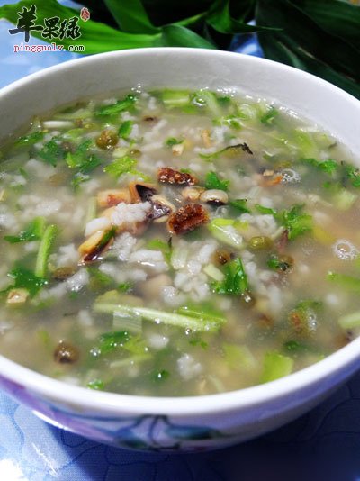 苦菊鱿鱼干粥