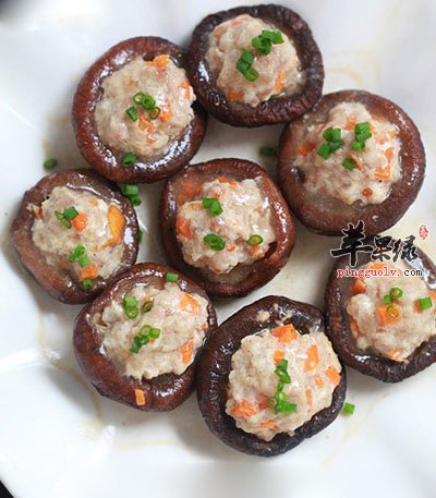 豆腐肉末酿香菇