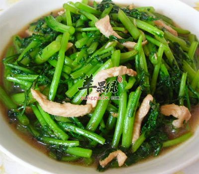 茼蒿炒肉