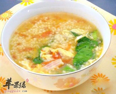 小米粒疙瘩汤