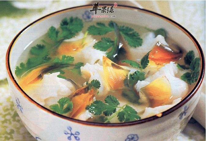 香菜鱼片汤