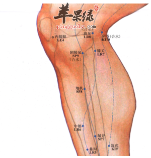 1,中都穴配 血海穴, 三阴交穴:治月经过多和崩漏,产后恶露不绝; 2,中