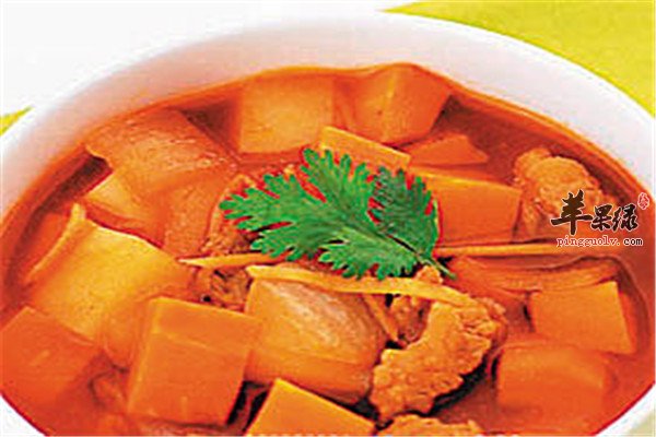西红柿羊肉汤—养胃补血抗癌