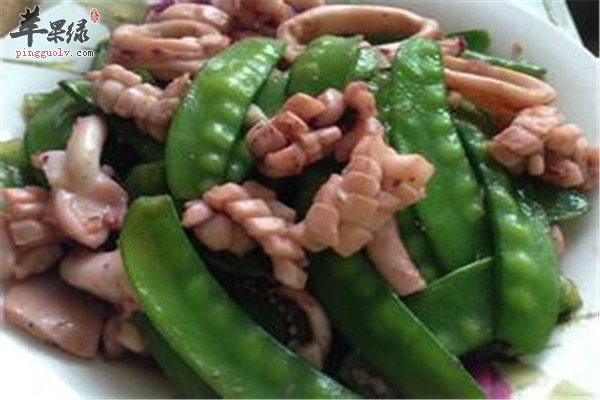 荷兰豆炒鲜鱿——调理脾胃利尿消肿