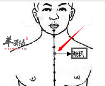 璇玑穴穴位位置图_璇玑穴的功效与作用_按摩手法