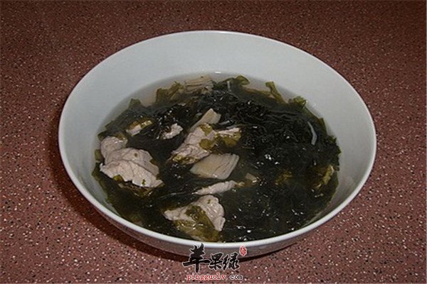 紫菜瘦肉花生汤 增强免疫缓解贫血 苹果绿