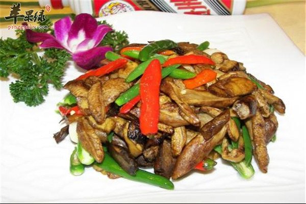 牛肝菌菜心炒肉片—养血提神润肠