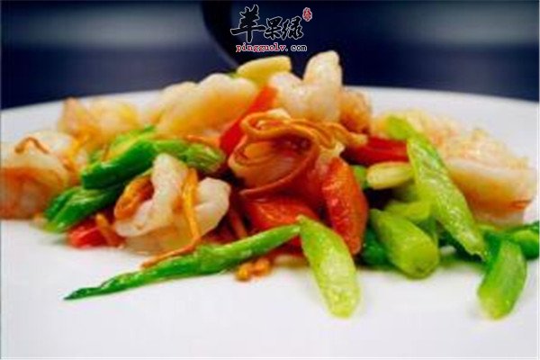 黄豆芥蓝炒虾仁——美容养颜保护心脏