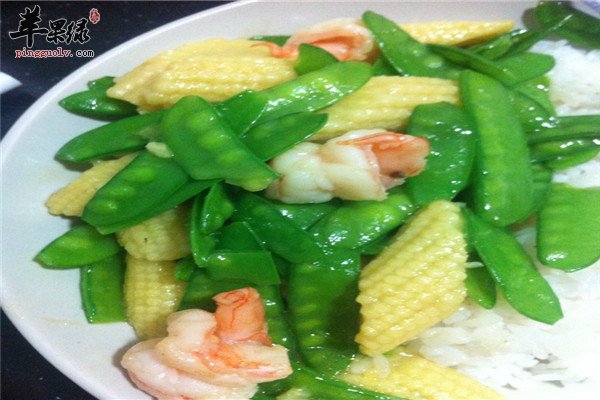 青菜炒虾仁——清热解毒润肠通便