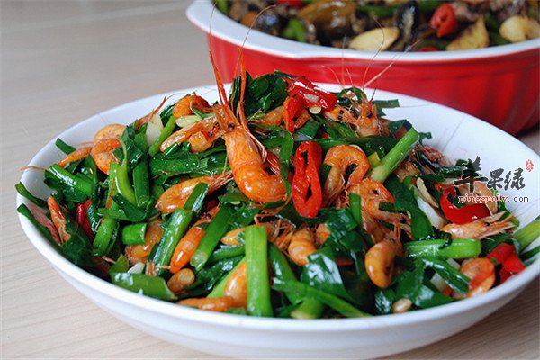 韭菜炒虾米——促进骨骼发育润肠通便