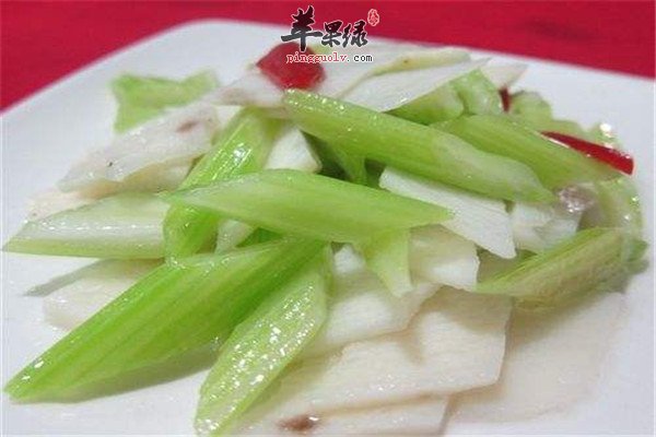 家常西芹山药—补肾健脾降压利尿