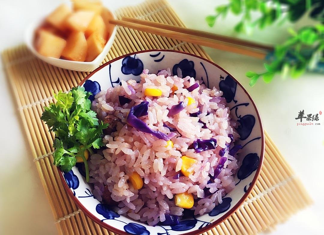 紫甘蓝乳酪烩米饭---杀虫止痒补充钙质