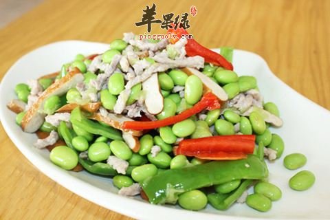 青椒毛豆炒肉丝-增强食欲预防便秘