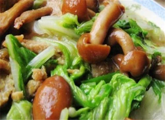 滑子菇白菜——保护肝脏健脑益智