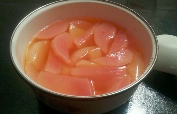 水蜜桃罐頭的做法